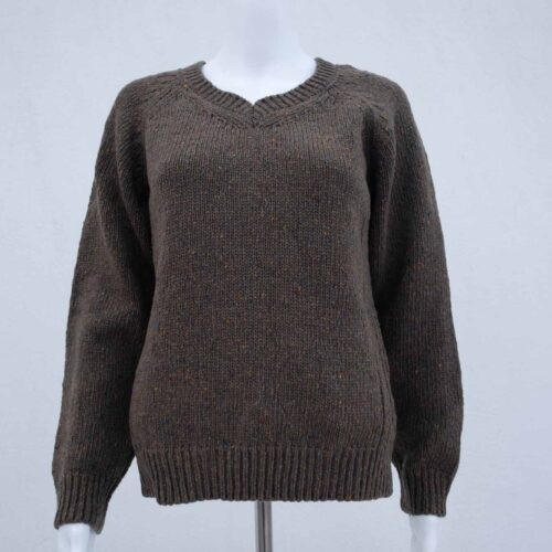 Ladies Sweaters | V Neck Aran Jumper | Donegal | Ireland | Donegal ...